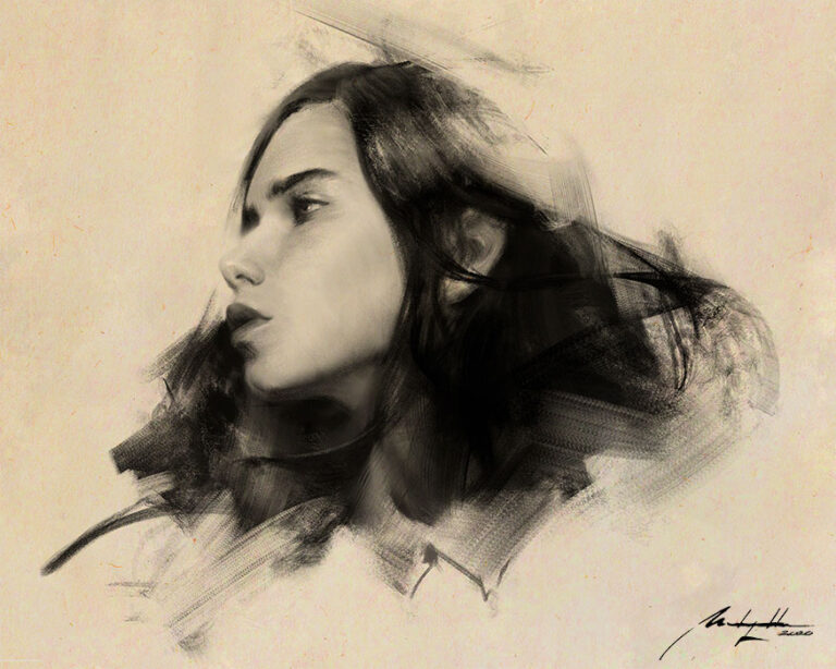 Fénix (Study 30) By Raúl Malaguilla retratos personalizados ilustraciones personalizadas por encargo